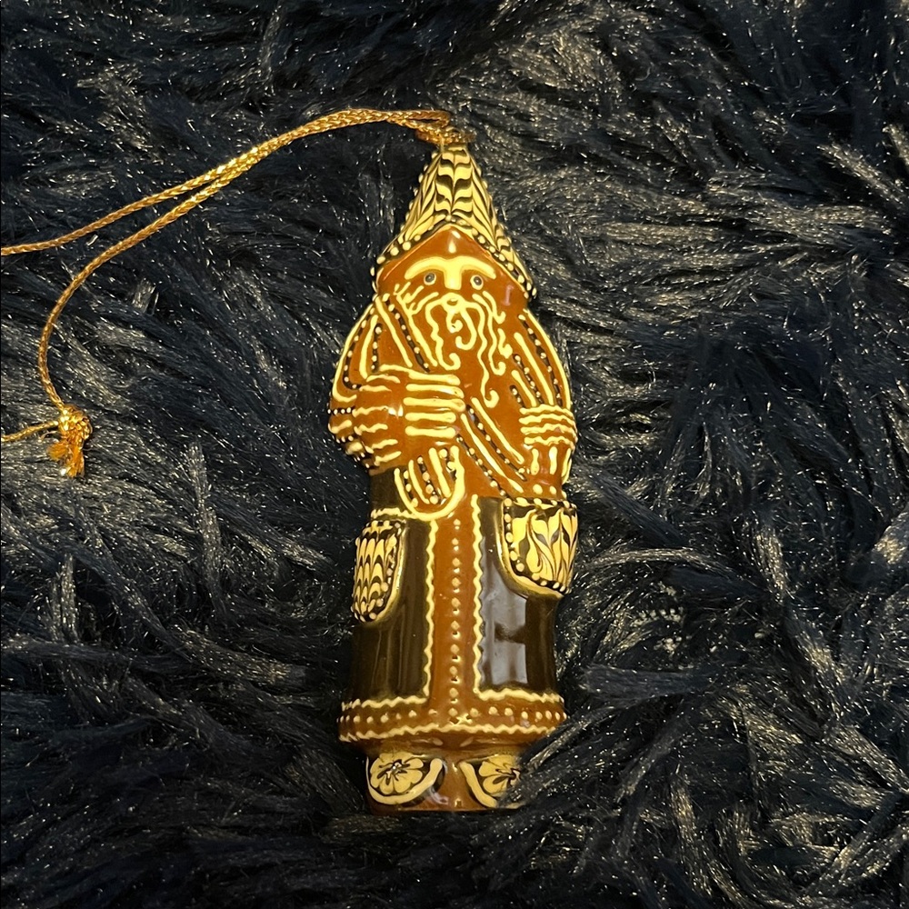 Brown and Gold Holiday Ornament